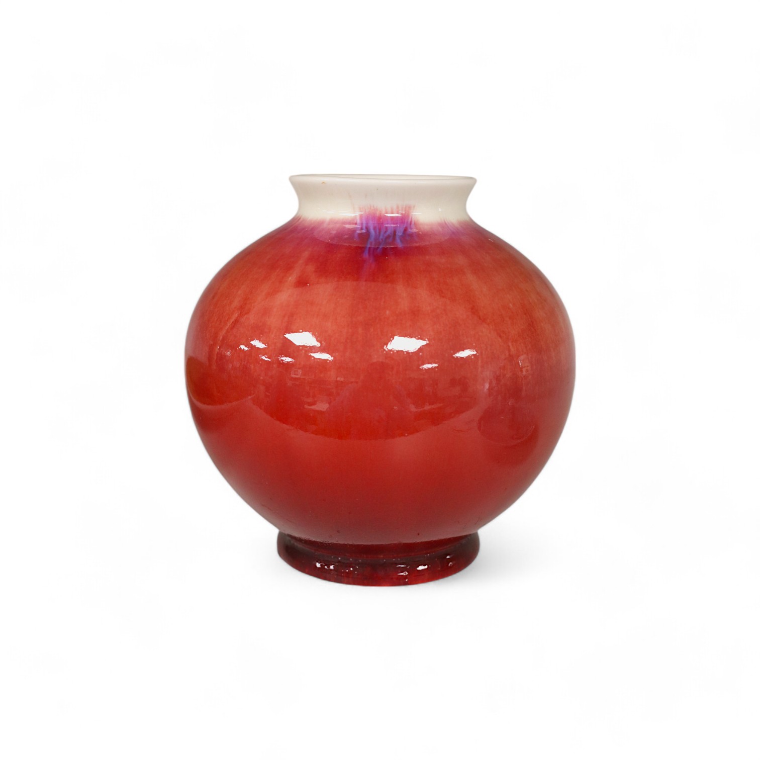 Hermann Seger for KPM Berlin, a high-fired sang de boeuf vase, c.1890, 6071 impressed to base, 14cm high. Condition - good